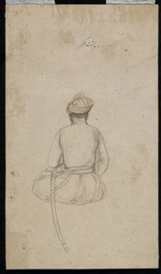 Un courtisan assis, folio d